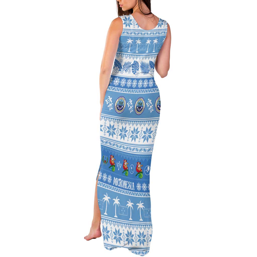 FSM Christmas Tank Maxi Dress Merry Xmas Federated States of Micronesia - Polynesian Pride