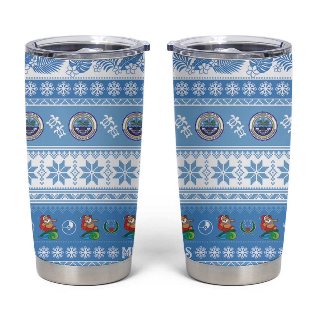 FSM Christmas Tumbler Cup Merry Xmas Federated States of Micronesia - Polynesian Pride