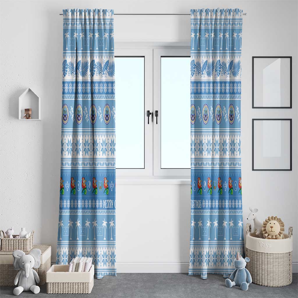 FSM Christmas Window Curtain Merry Xmas Federated States of Micronesia - Polynesian Pride
