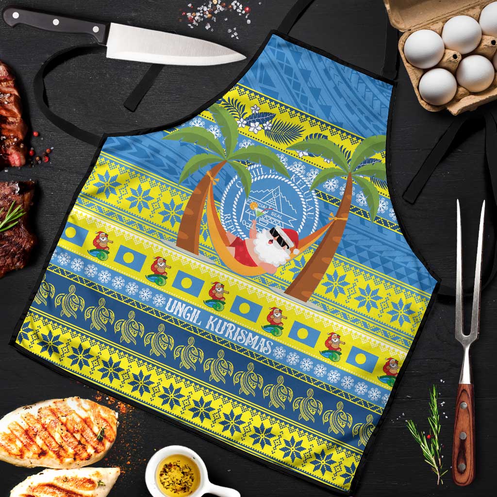 Palau Christmas Apron Chilling Santa Ungil Kurismas - Polynesian Pride