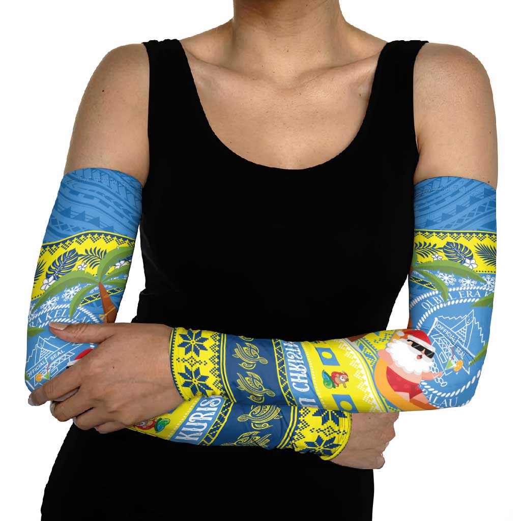 Palau Christmas Arm Sleeves Chilling Santa Ungil Kurismas - Polynesian Pride