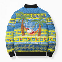 Palau Christmas Bomber Puffer Jacket Chilling Santa Ungil Kurismas - Polynesian Pride