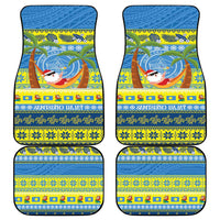 Palau Christmas Car Mats Chilling Santa Ungil Kurismas - Polynesian Pride