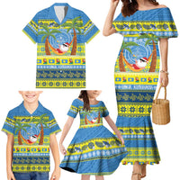 Palau Christmas Family Matching Mermaid Dress and Hawaiian Shirt Chilling Santa Ungil Kurismas - Polynesian Pride