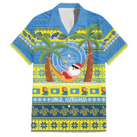 Palau Christmas Family Matching Off Shoulder Maxi Dress and Hawaiian Shirt Chilling Santa Ungil Kurismas - Polynesian Pride