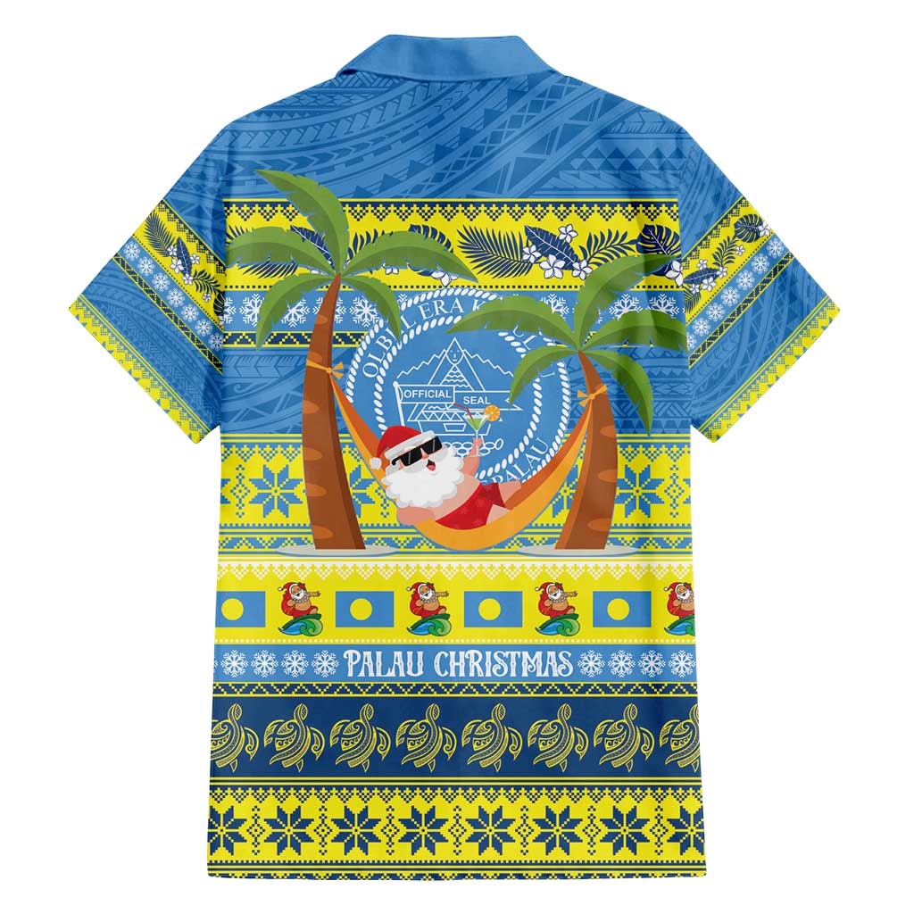 Palau Christmas Family Matching Puletasi and Hawaiian Shirt Chilling Santa Ungil Kurismas - Polynesian Pride