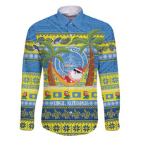 Palau Christmas Family Matching Short Sleeve Bodycon Dress and Hawaiian Shirt Chilling Santa Ungil Kurismas - Polynesian Pride