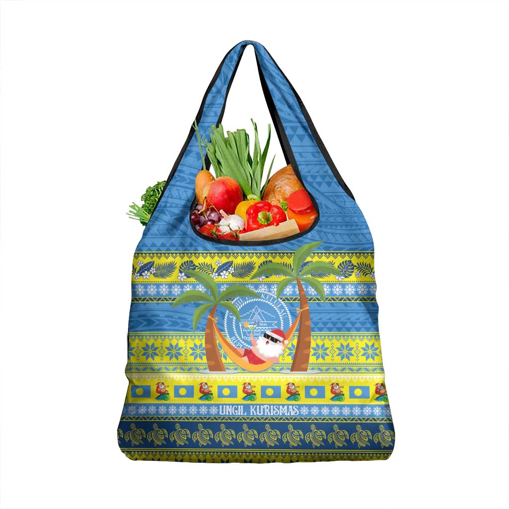 Palau Christmas Grocery Bag Chilling Santa Ungil Kurismas - Polynesian Pride