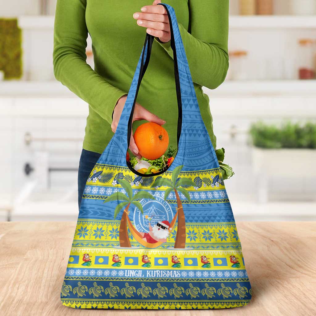 Palau Christmas Grocery Bag Chilling Santa Ungil Kurismas - Polynesian Pride