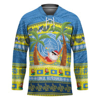 Palau Christmas Hockey Jersey Chilling Santa Ungil Kurismas - Polynesian Pride