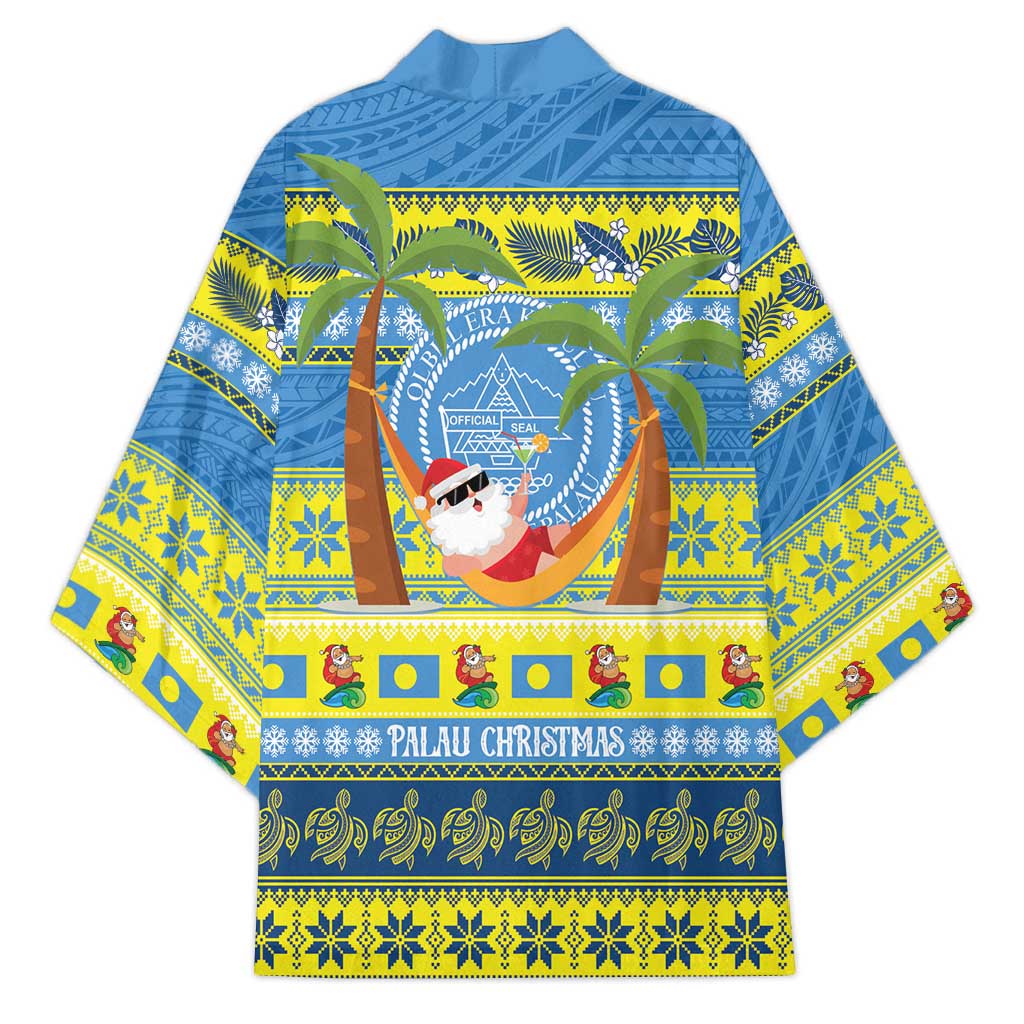 Palau Christmas Kimono Chilling Santa Ungil Kurismas - Polynesian Pride