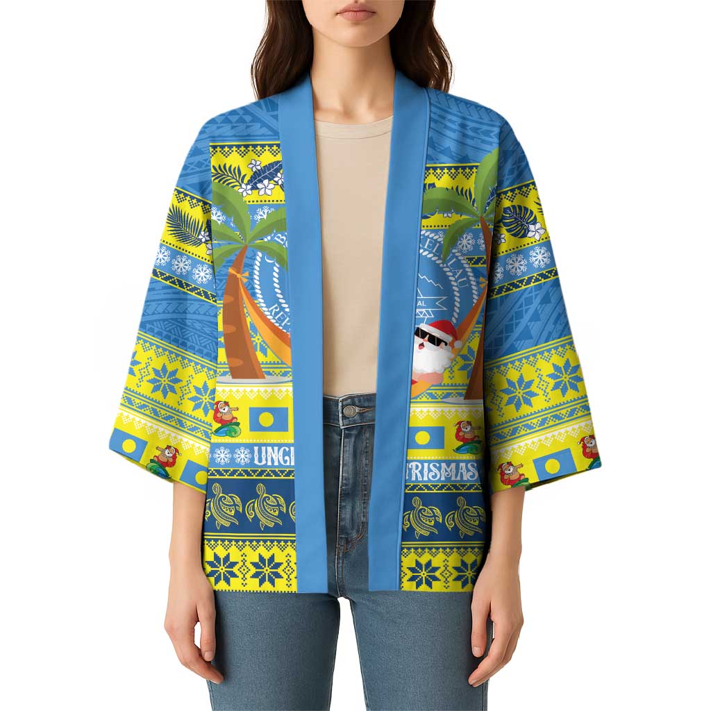 Palau Christmas Kimono Chilling Santa Ungil Kurismas - Polynesian Pride