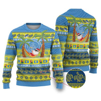 Palau Christmas Ugly Christmas Sweater Chilling Santa Ungil Kurismas - Polynesian Pride