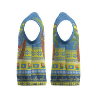 Palau Christmas Knitted V-Neck Vest Chilling Santa Ungil Kurismas - Polynesian Pride