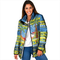 Palau Christmas Padded Jacket Chilling Santa Ungil Kurismas - Polynesian Pride