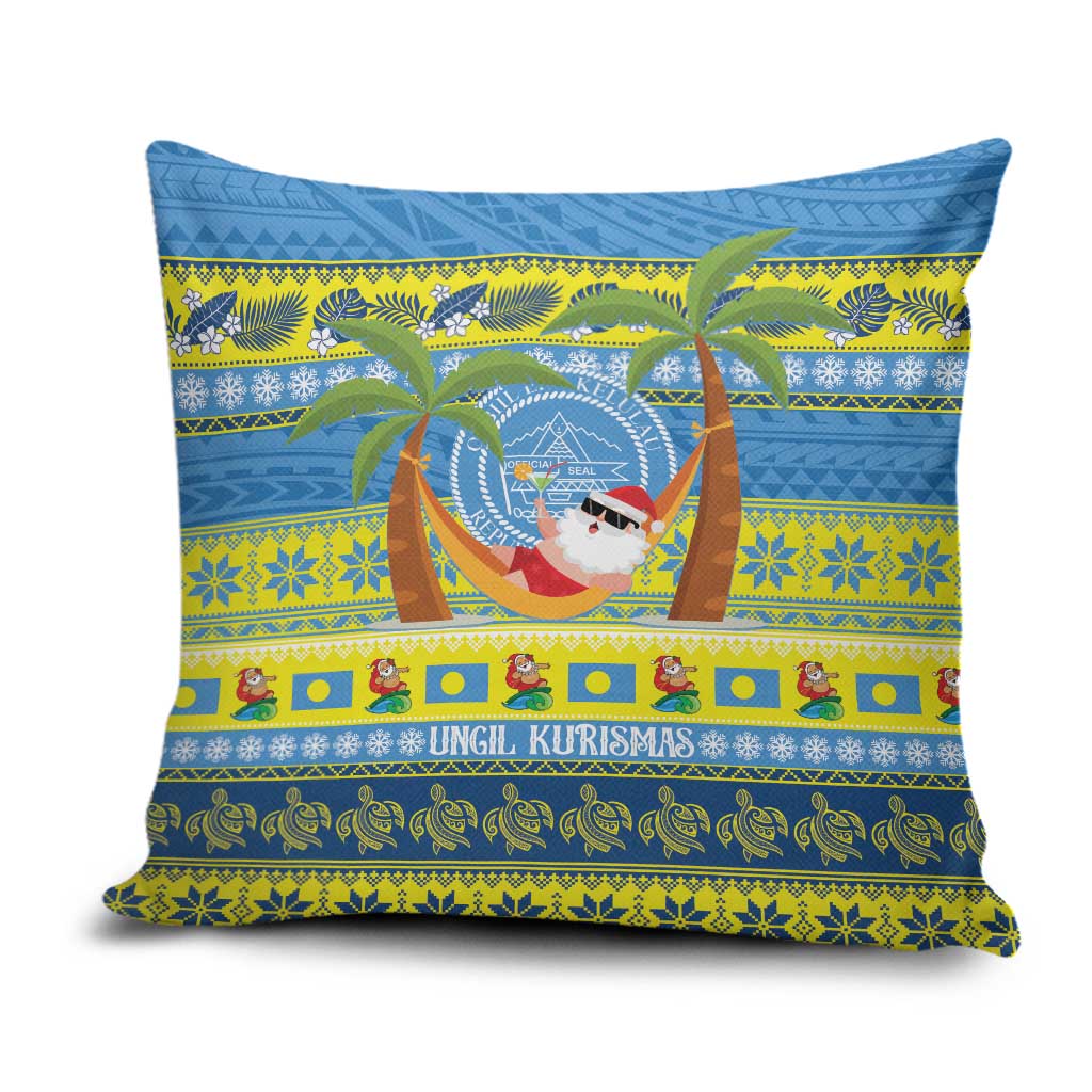 Palau Christmas Pillow Cover Chilling Santa Ungil Kurismas - Polynesian Pride
