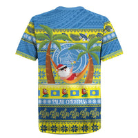 Palau Christmas Rugby Jersey Chilling Santa Ungil Kurismas - Polynesian Pride