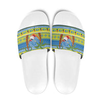 Palau Christmas Slide Sandals Chilling Santa Ungil Kurismas - Polynesian Pride