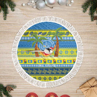Palau Christmas Tree Skirt Chilling Santa Ungil Kurismas - Polynesian Pride