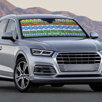 Solomon Islands Christmas Auto Sun Shade The Solomons Melanesian Meri Krismas - Polynesian Pride