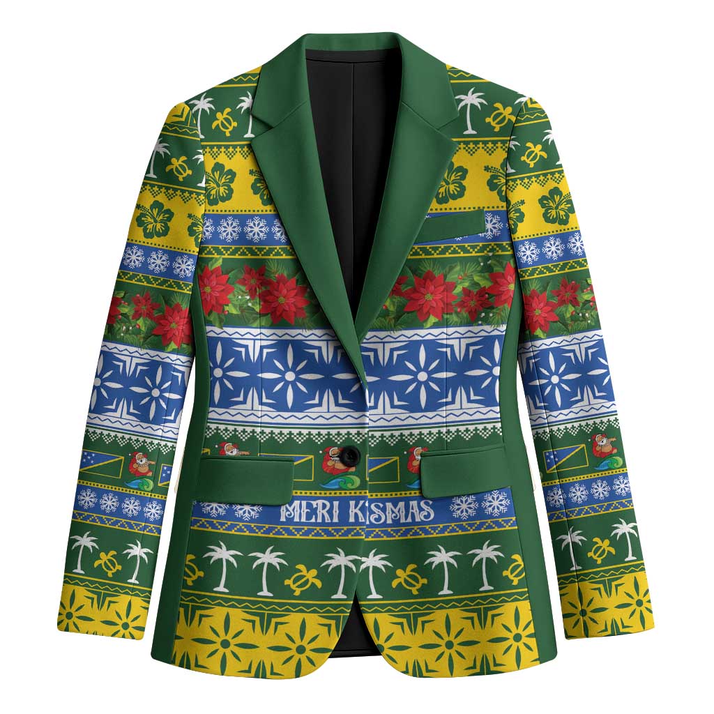 Solomon Islands Christmas Blazer The Solomons Melanesian Meri Krismas - Polynesian Pride