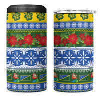 Solomon Islands Christmas 4 in 1 Can Cooler Tumbler The Solomons Melanesian Meri Krismas - Polynesian Pride