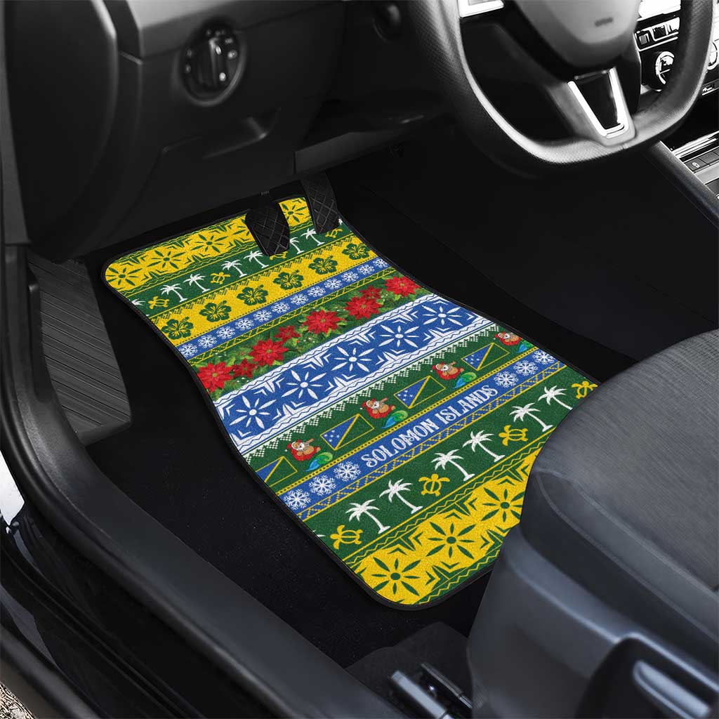 Solomon Islands Christmas Car Mats The Solomons Melanesian Meri Krismas - Polynesian Pride
