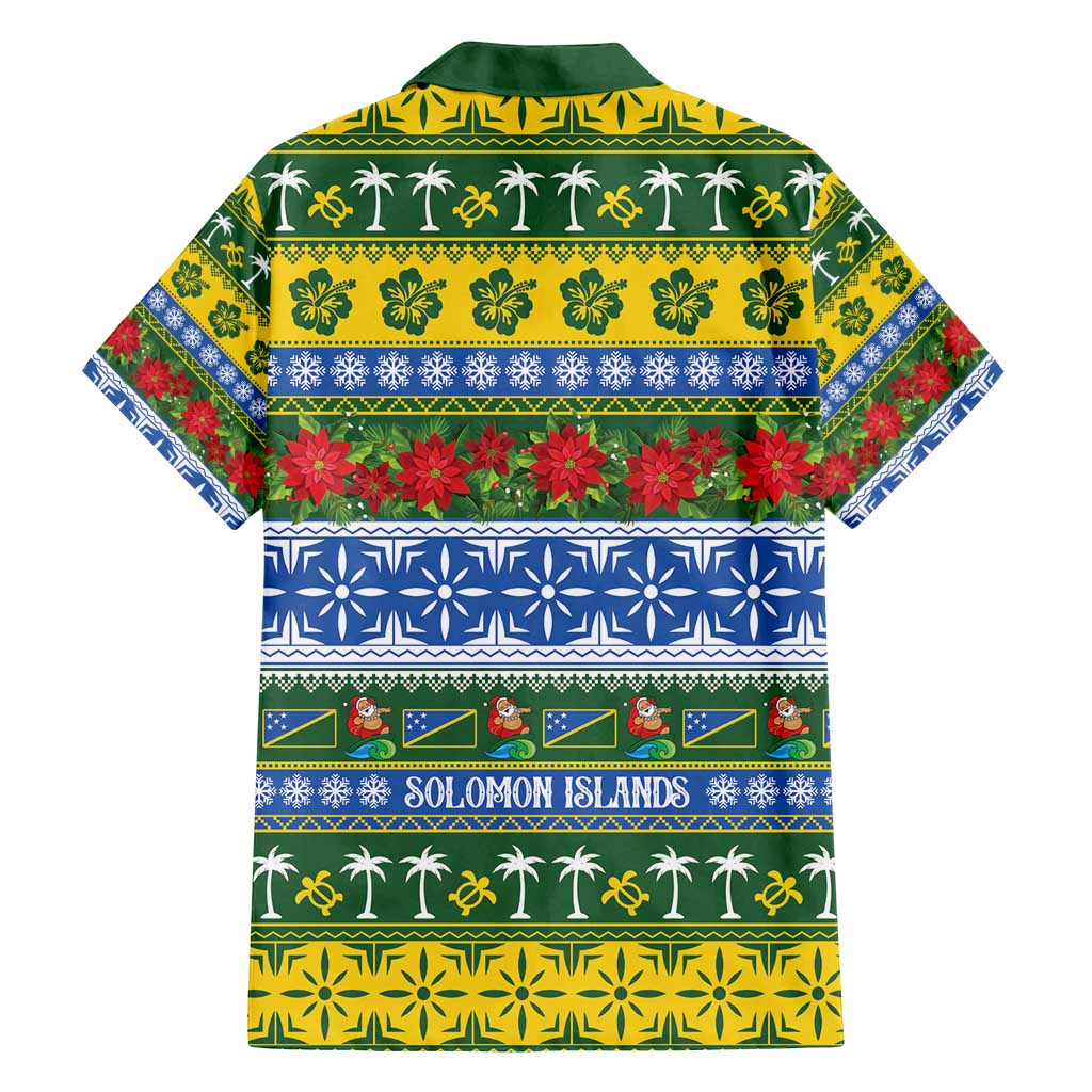Solomon Islands Christmas Family Matching Off Shoulder Short Dress and Hawaiian Shirt The Solomons Melanesian Meri Krismas - Polynesian Pride