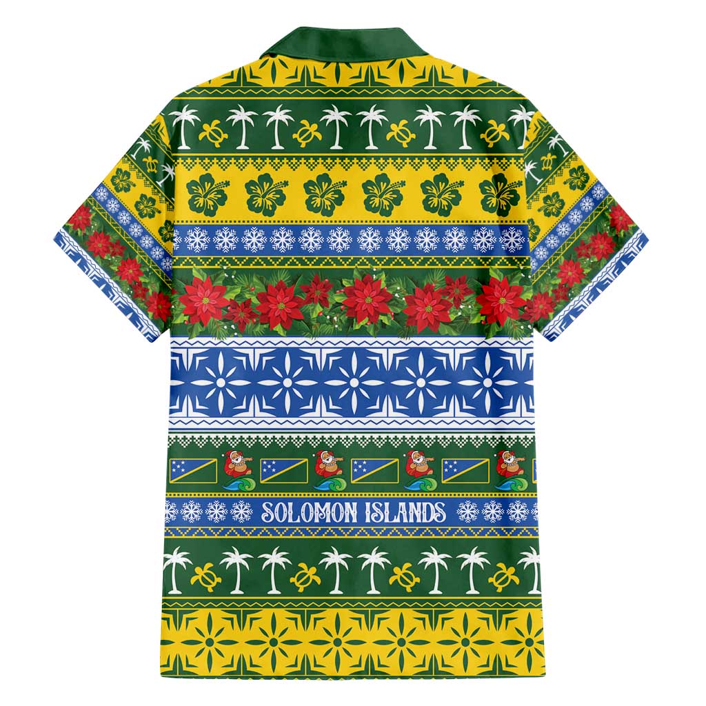 Solomon Islands Christmas Family Matching Short Sleeve Bodycon Dress and Hawaiian Shirt The Solomons Melanesian Meri Krismas - Polynesian Pride
