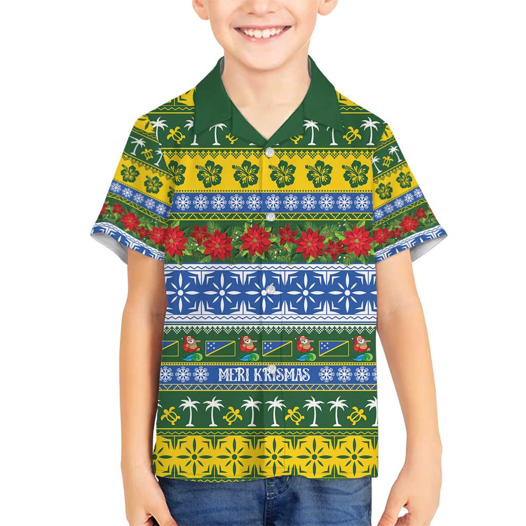 Solomon Islands Christmas Family Matching Summer Maxi Dress and Hawaiian Shirt The Solomons Melanesian Meri Krismas - Polynesian Pride