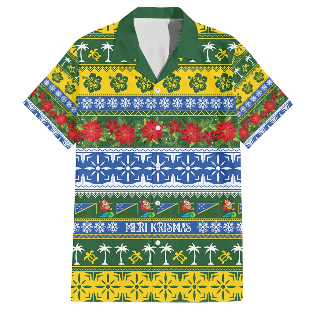 Solomon Islands Christmas Hawaiian Shirt The Solomons Melanesian Meri Krismas - Polynesian Pride