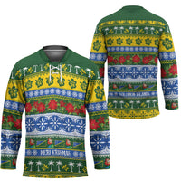 Solomon Islands Christmas Hockey Jersey The Solomons Melanesian Meri Krismas - Polynesian Pride