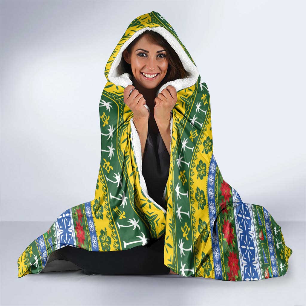 Solomon Islands Christmas Hooded Blanket The Solomons Melanesian Meri Krismas - Polynesian Pride