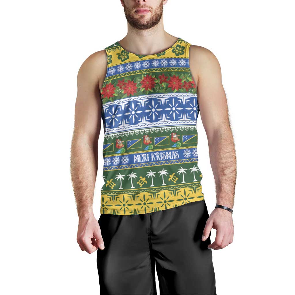 Solomon Islands Christmas Men Tank Top The Solomons Melanesian Meri Krismas - Polynesian Pride