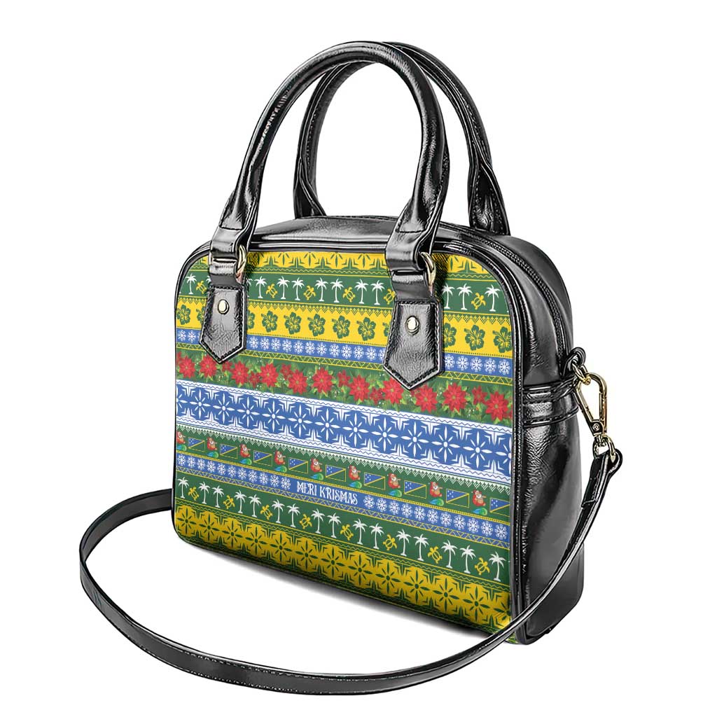 Solomon Islands Christmas Shoulder Handbag The Solomons Melanesian Meri Krismas - Polynesian Pride