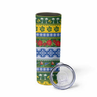 Solomon Islands Christmas Skinny Tumbler The Solomons Melanesian Meri Krismas - Polynesian Pride
