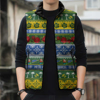 Solomon Islands Christmas Sleeveless Puffer Jacket The Solomons Melanesian Meri Krismas - Polynesian Pride