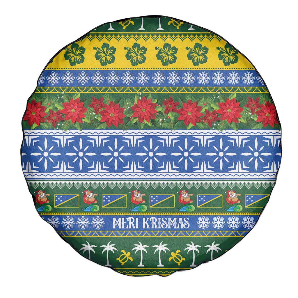 Solomon Islands Christmas Spare Tire Cover The Solomons Melanesian Meri Krismas - Polynesian Pride