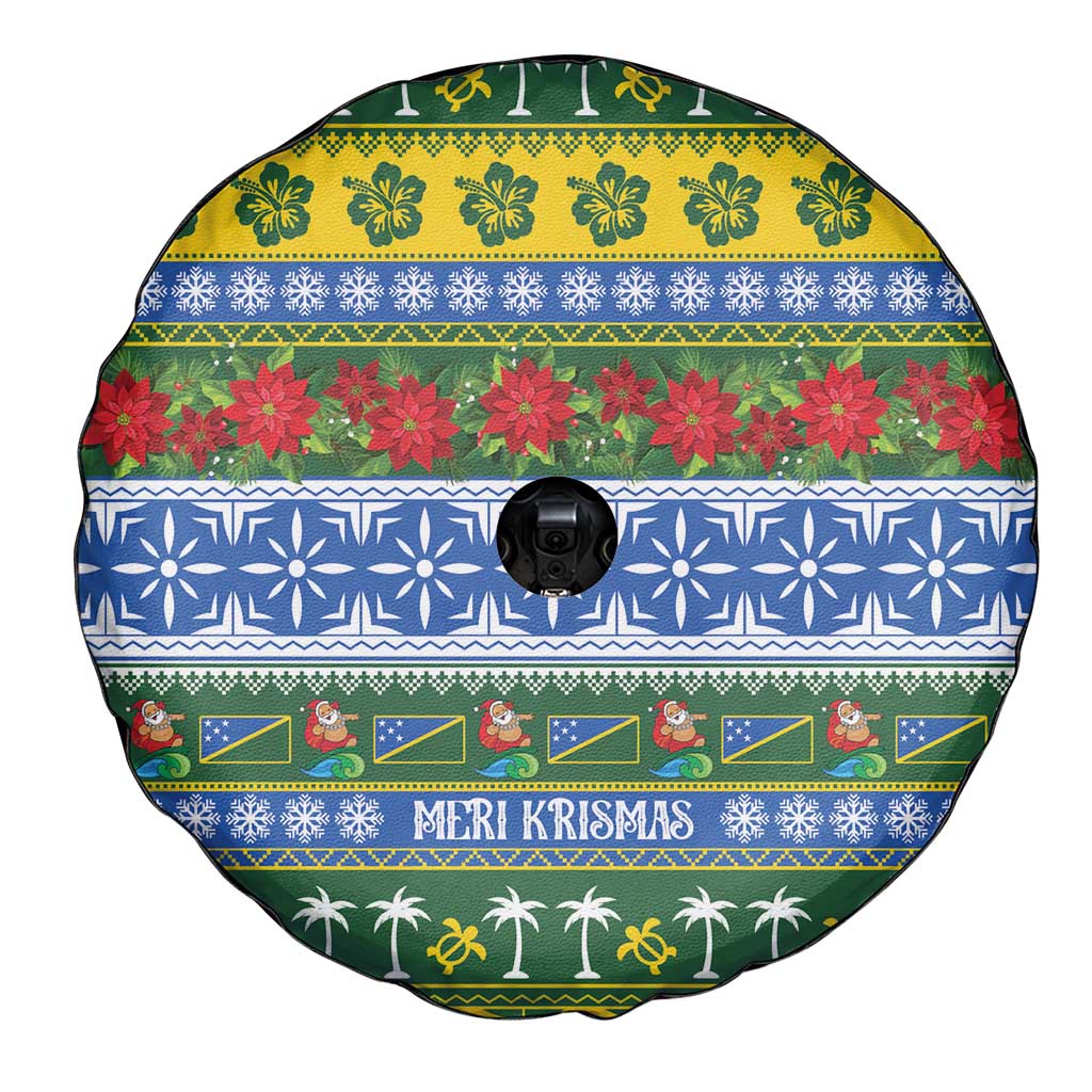 Solomon Islands Christmas Spare Tire Cover The Solomons Melanesian Meri Krismas - Polynesian Pride