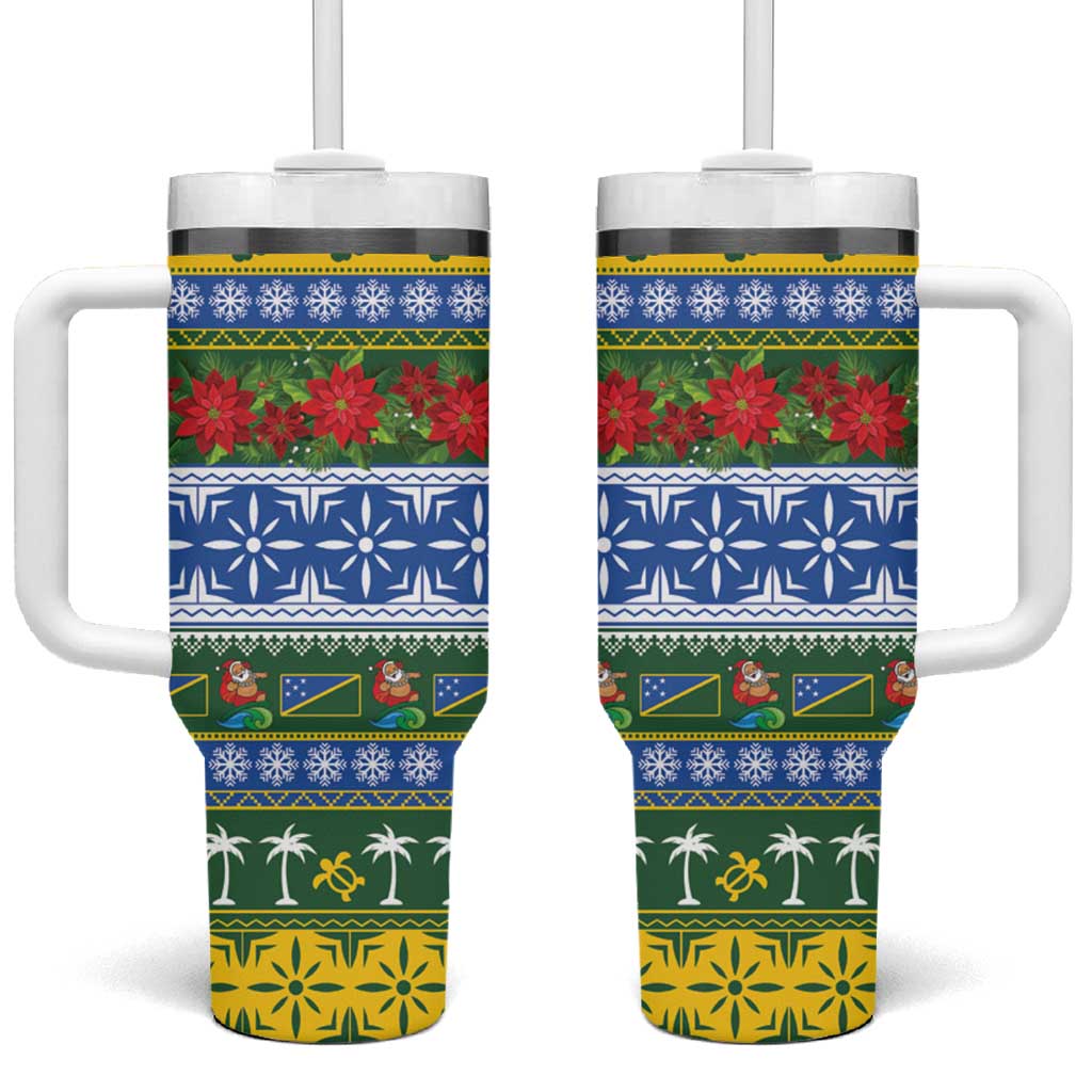 Solomon Islands Christmas Tumbler With Handle The Solomons Melanesian Meri Krismas - Polynesian Pride