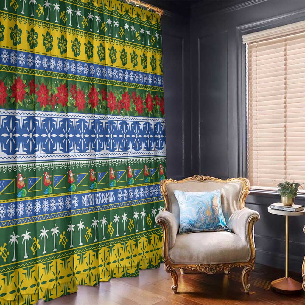 Solomon Islands Christmas Window Curtain The Solomons Melanesian Meri Krismas - Polynesian Pride