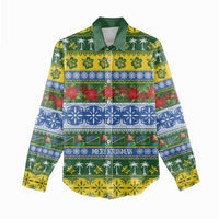 Solomon Islands Christmas Women Casual Shirt The Solomons Melanesian Meri Krismas - Polynesian Pride