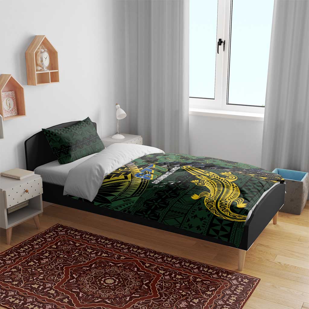 Solomon Islands Bedding Set 677 Proud Crocodile Melanesian Pattern LT14 - Polynesian Pride