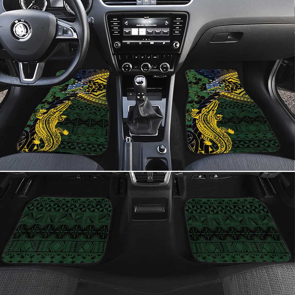 Solomon Islands Car Mats 677 Proud Crocodile Melanesian Pattern - Polynesian Pride