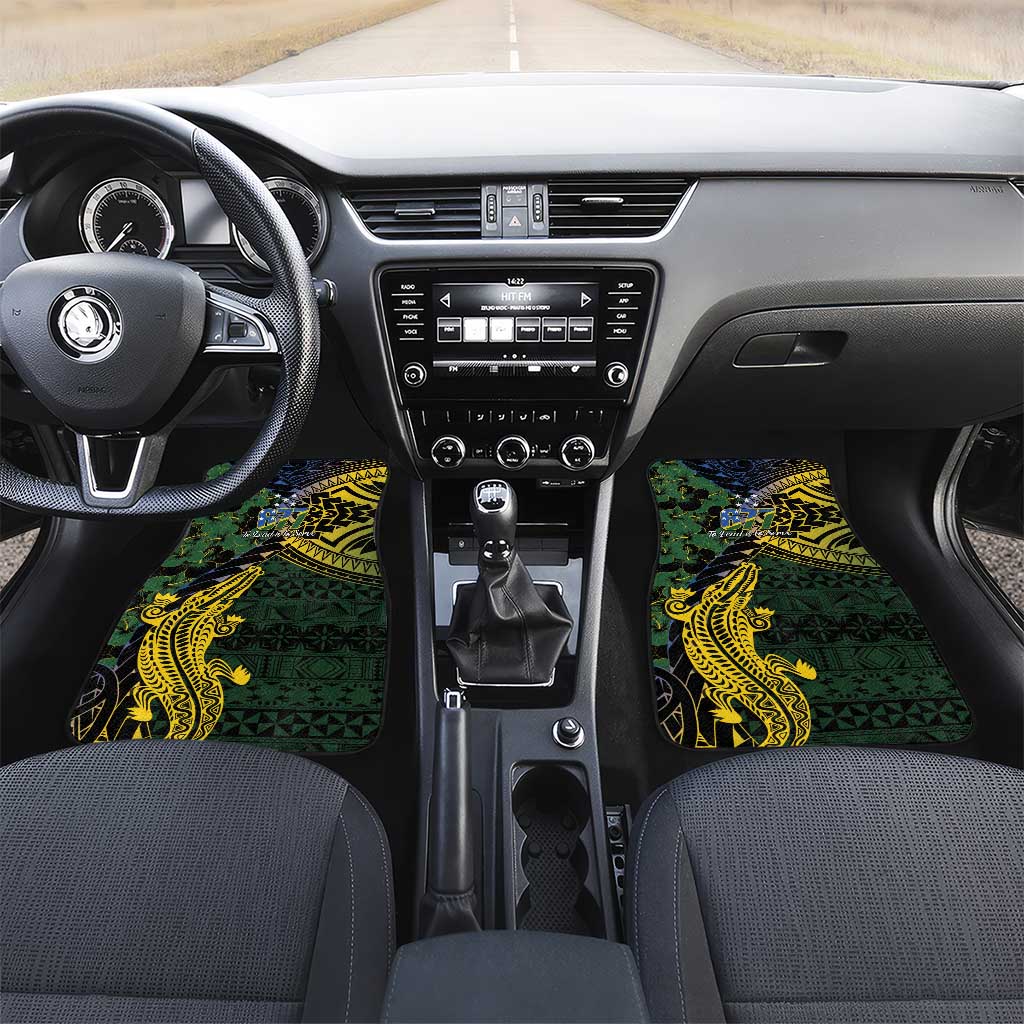 Solomon Islands Car Mats 677 Proud Crocodile Melanesian Pattern - Polynesian Pride