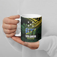 Solomon Islands Ceramic Mug 677 Proud Crocodile Melanesian Pattern - Polynesian Pride
