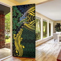 Solomon Islands Door Cover 677 Proud Crocodile Melanesian Pattern - Polynesian Pride