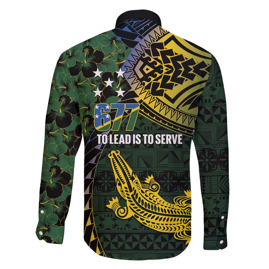 Solomon Islands Family Matching Off Shoulder Maxi Dress and Hawaiian Shirt 677 Proud Crocodile Melanesian Pattern - Polynesian Pride