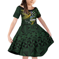 Solomon Islands Family Matching Off Shoulder Short Dress and Hawaiian Shirt 677 Proud Crocodile Melanesian Pattern - Polynesian Pride