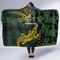 Solomon Islands Hooded Blanket 677 Proud Crocodile Melanesian Pattern - Polynesian Pride